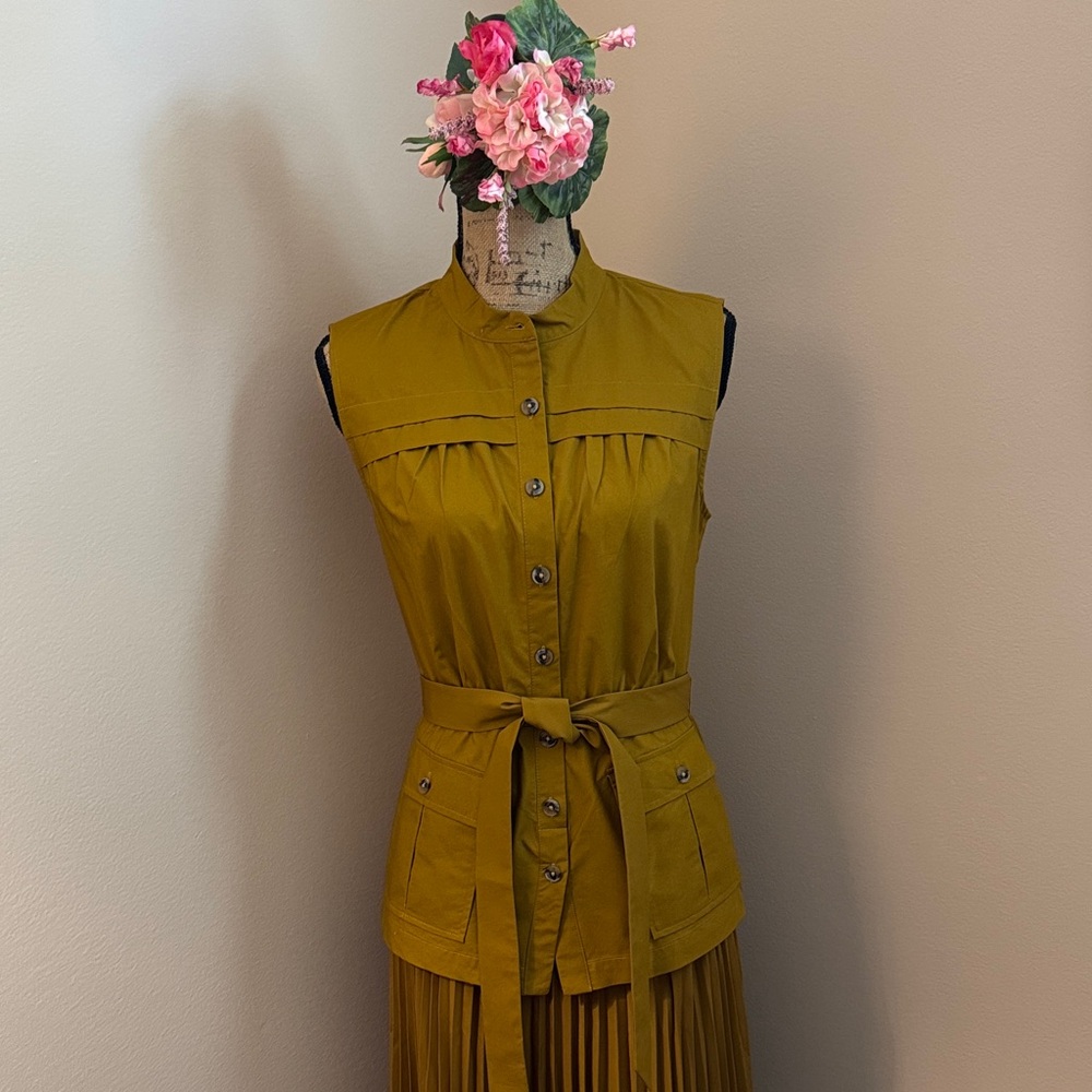 NWT AnthropologiePleated Sleeveless Tunic MIDI Dress